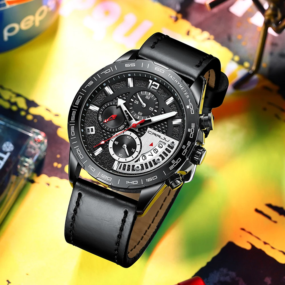 Ceasuri pentru Barbati Warterproof Sport Mens Watch de Brand de Top CRRJU Ceas de Lux de sex Masculin de Afaceri Cuarț Ceas de mână Relogio Masculino 2