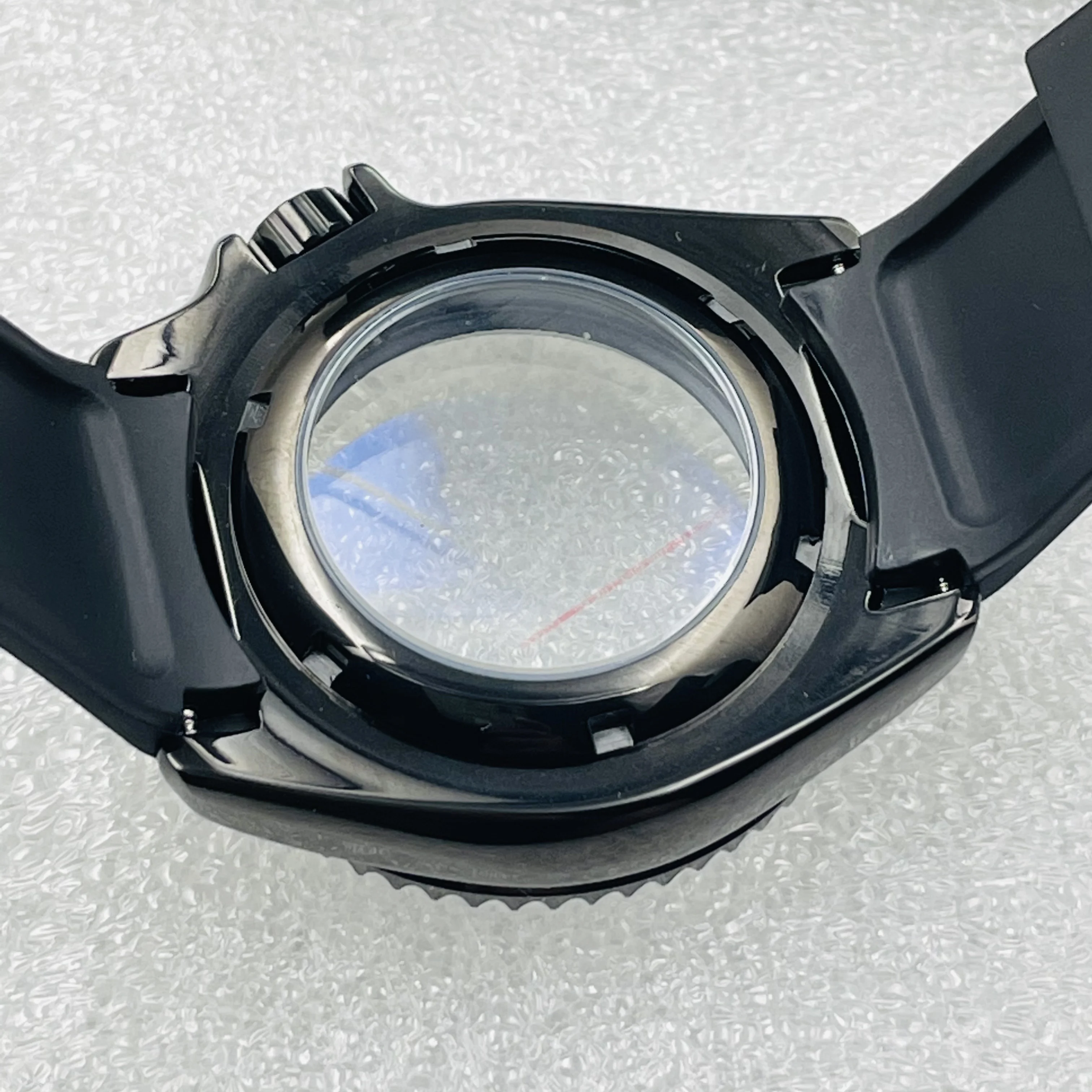 NH35A caz pentru 007 ceas de scufundare NH36 ceas mecanic de conversie PC caz negru accesorii 42mm caz de 28,5 mm cadran de mână 2