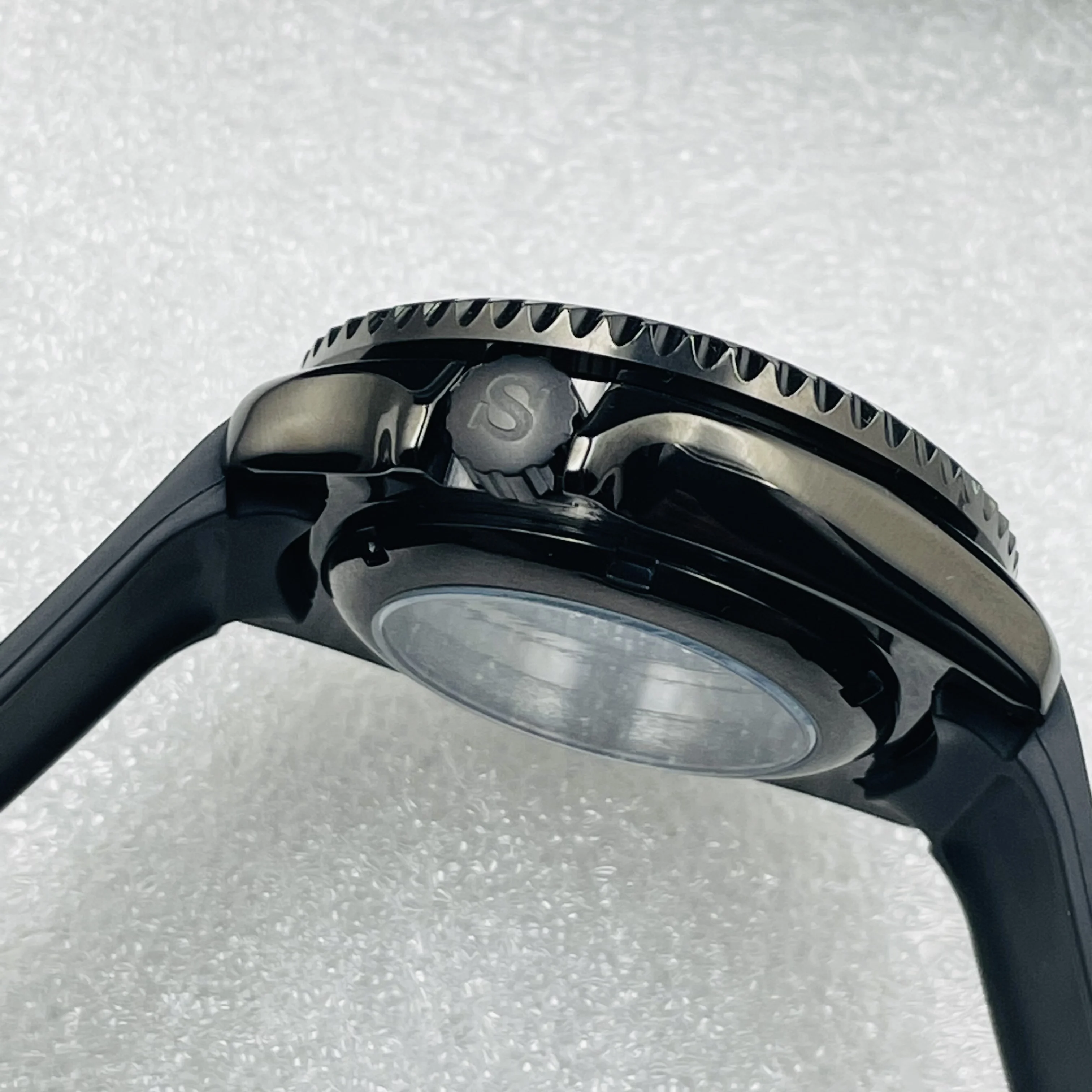 NH35A caz pentru 007 ceas de scufundare NH36 ceas mecanic de conversie PC caz negru accesorii 42mm caz de 28,5 mm cadran de mână 4