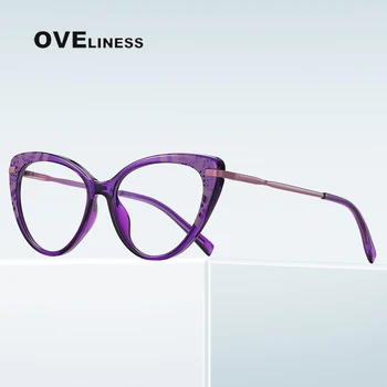 2022 Noi cat de ochi anti-albastru ochelari cu rama de metal picior de sârmă ins stil optic ochelari cadru +0.50~+4.00 ochelari de citit 1