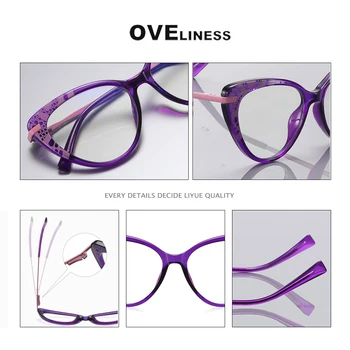 2022 Noi cat de ochi anti-albastru ochelari cu rama de metal picior de sârmă ins stil optic ochelari cadru +0.50~+4.00 ochelari de citit 4