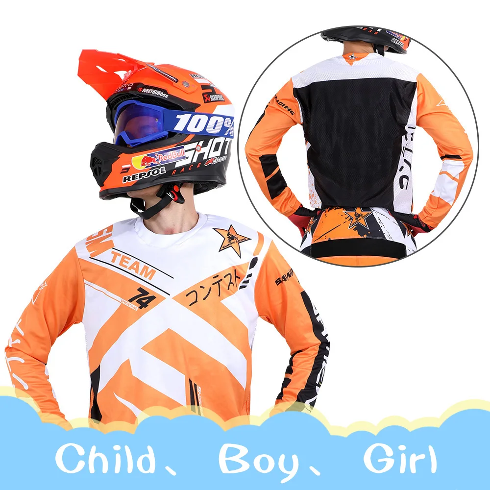motocross de viteze set de copil pentru copii haine băiat copil fata de curse Off-road de DIMENSIUNI 20/22/24/26/28 MOTO Flexair MX ATV-uri 0