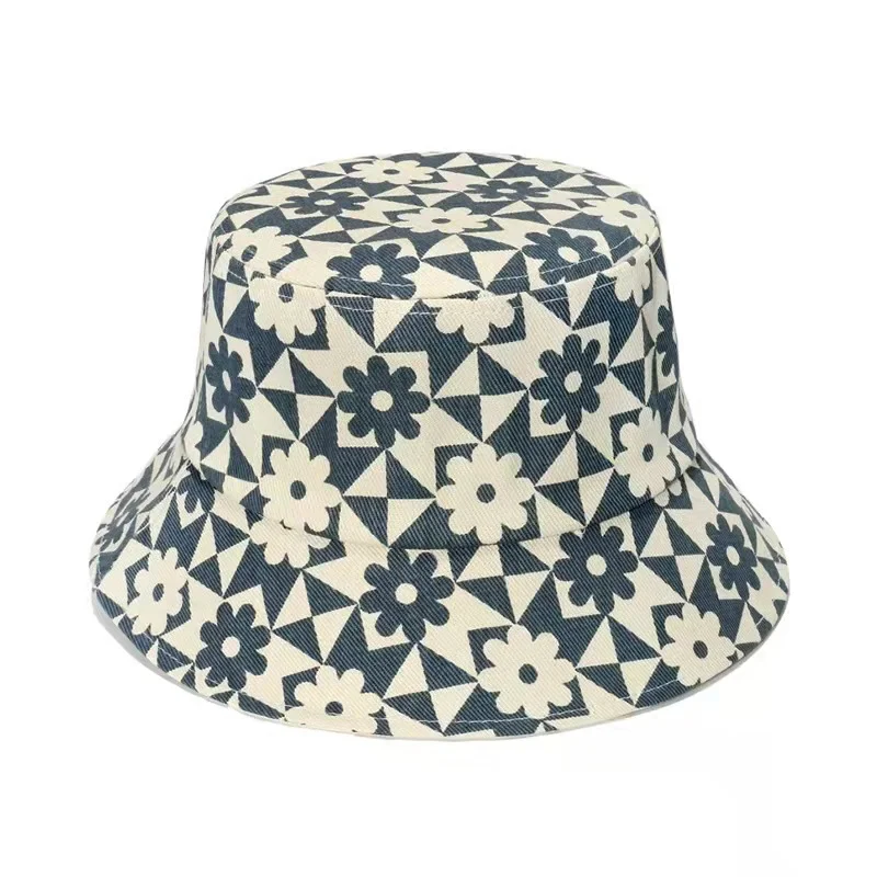Noi Panama Flori Imprimate Găleată Pălărie Hip Hop Pescar Pălărie Bărbați Femei în aer liber de Vară Casual Bumbac Bob chapeau Vizorul Găleată Capace 3