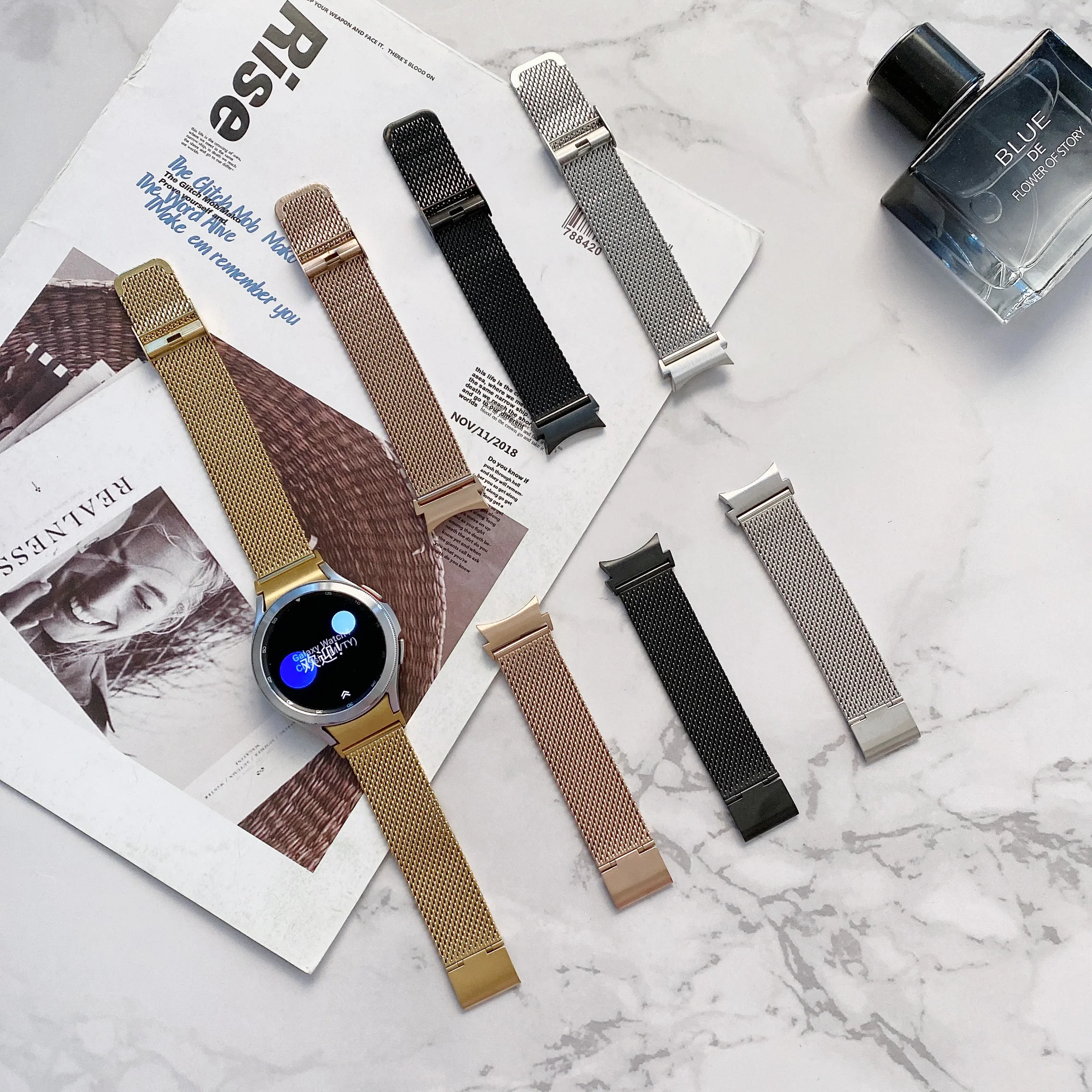 Metal Milannese Curea Pentru Samsung Galaxy Watch 4 Classic 46mm 42mm 5 Pro 45mm Correa Bratara Pentru Galaxy Watch5/4 44mm 40mm Curea 4