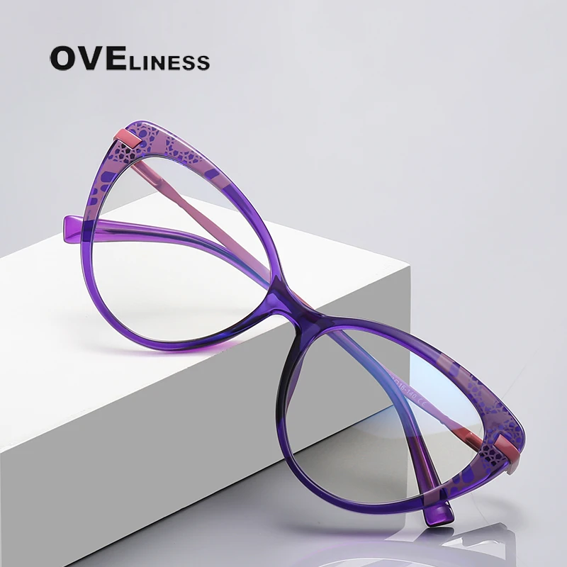 2022 Noi cat de ochi anti-albastru ochelari cu rama de metal picior de sârmă ins stil optic ochelari cadru +0.50~+4.00 ochelari de citit 0