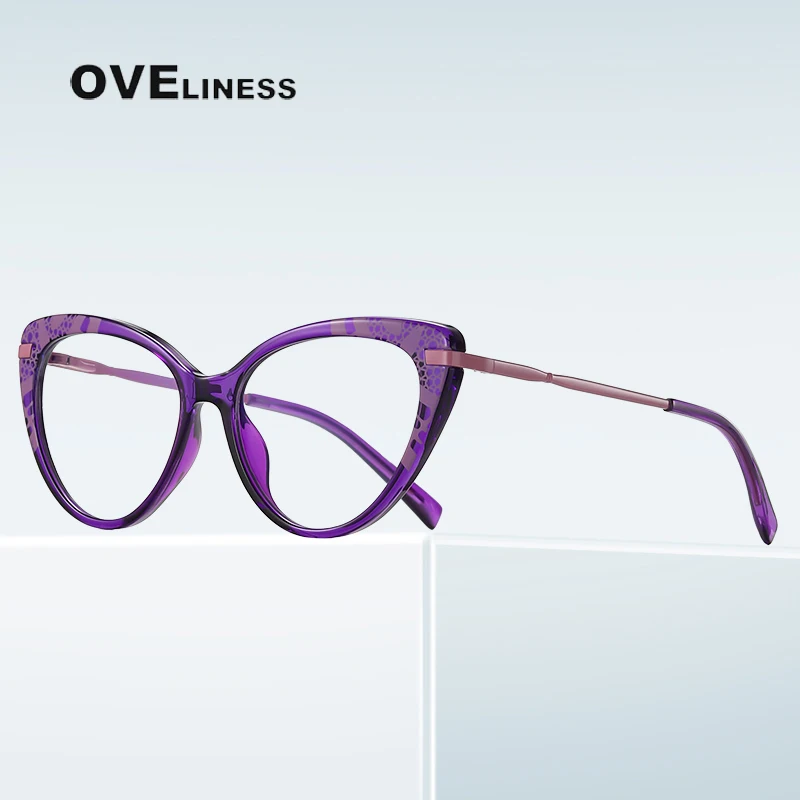 2022 Noi cat de ochi anti-albastru ochelari cu rama de metal picior de sârmă ins stil optic ochelari cadru +0.50~+4.00 ochelari de citit 1