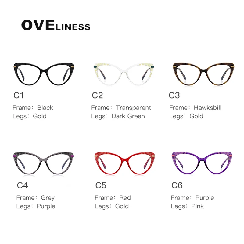2022 Noi cat de ochi anti-albastru ochelari cu rama de metal picior de sârmă ins stil optic ochelari cadru +0.50~+4.00 ochelari de citit 3
