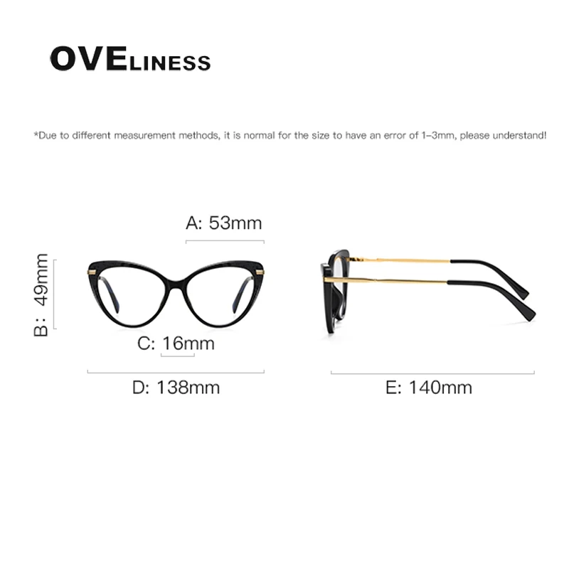2022 Noi cat de ochi anti-albastru ochelari cu rama de metal picior de sârmă ins stil optic ochelari cadru +0.50~+4.00 ochelari de citit 5