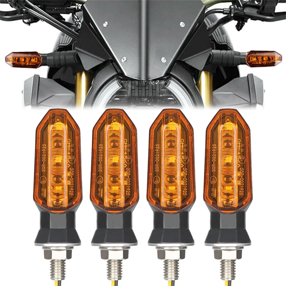 4buc/set Universal de Motociclete semnalizatoare LED Amber Lămpi Indicatoare de Biciclete Murdărie Direcționale Accesorii 0