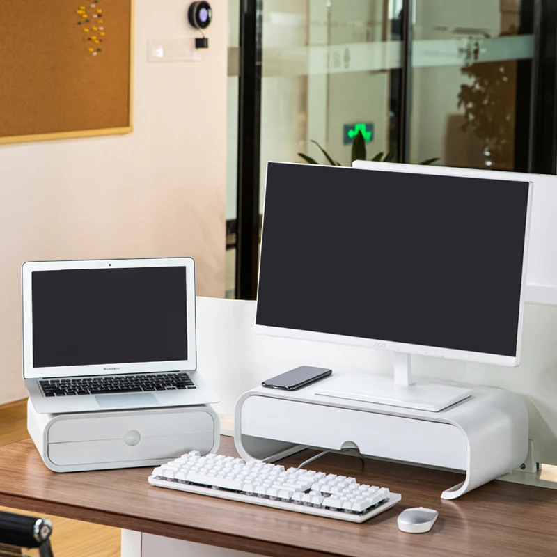 ABS Alb Sertar Monitor Suport Ergonomic Suport pentru Laptop Organizator Birou Scrisoare Titularul Fișier Biroul de Acasă Accesorii de Stocare de Masă