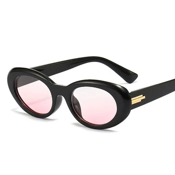 Clasic Cadru Oval Tendință Nit ochelari de Soare pentru Femei, Omul de Epocă Ins Strada Împușcat Brand de Lux Gradient de Ochelari de Soare Nuante Oglindă