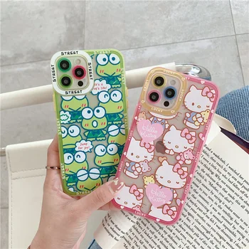 Kawaii Sanrio Cazul Iphone Hello Kittys Kerokero Keroppi Caz De Telefon Iphone11 12 13 Xr Pro Max Frumusete Drăguț Cazul Fetelor Cadou