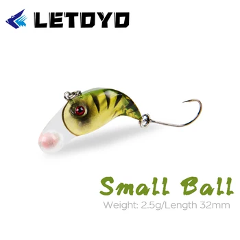 LETOYO 2,5 g 25mm Mini Pescuit Nada Micro Rattle fără buze Manivela se Scufunda VIB Păstrăv Artificiale Momeli Pentru Pescuit de apă Dulce Wobblere