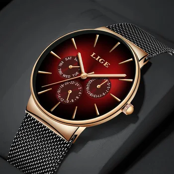 LIGE Moda Barbati Watch Top Brand de Ceasuri de Lux pentru Oamenii de Afaceri Impermeabil Ultra-subțire de Cuarț Ceas de mână Relogio Masculino Ceas
