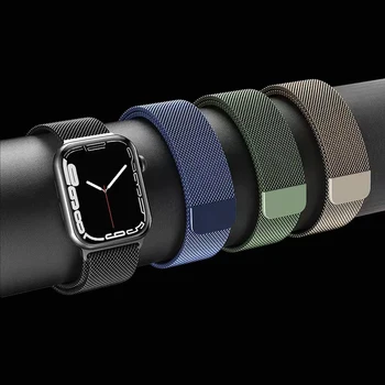 Milanese Loop Curea Pentru Apple watch Band 44mm cu diametrul de 40mm, 45mm 41mm 42mm 38mm 45 44 mm bratara iWatch Seria 3 4 5 6 SE 7 8 Ultra 49mm
