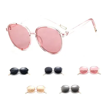 Moda ochelari de Soare Roz Cadru Rotund UV400 Lentile Oglindă Ochelari Retro Unisex Vintage Ochelari de Gafas pentru Barbati Femei 0