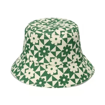 Noi Panama Flori Imprimate Găleată Pălărie Hip Hop Pescar Pălărie Bărbați Femei în aer liber de Vară Casual Bumbac Bob chapeau Vizorul Găleată Capace 0