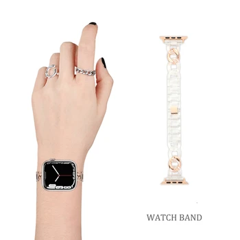 Plastic+Metal Curea pentru Apple Watch Band Ultra 8 SE 7 6 5 4 3 Moda Respirabil Bratara iWatch 49/38/40/42/44/41/45 mm 5
