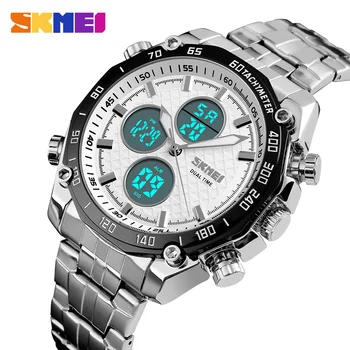 SKMEI Luxury Mens Ceasuri de Aur Cuarț Ceas Analogic Digital Sport Cronometru Alarmă Ceas Militar Impermeabil Casual CONDUS Ceas de mână 1