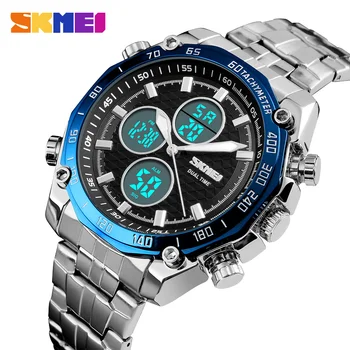 SKMEI Luxury Mens Ceasuri de Aur Cuarț Ceas Analogic Digital Sport Cronometru Alarmă Ceas Militar Impermeabil Casual CONDUS Ceas de mână 2