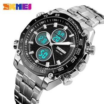 SKMEI Luxury Mens Ceasuri de Aur Cuarț Ceas Analogic Digital Sport Cronometru Alarmă Ceas Militar Impermeabil Casual CONDUS Ceas de mână 4