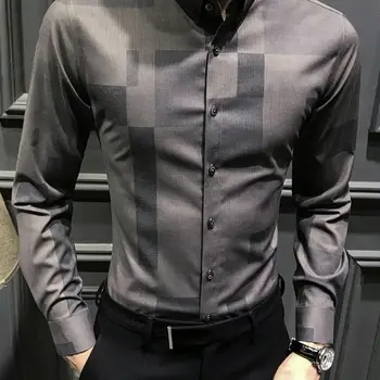 Toamna noua barbati maneca lunga tricou coreeană de moda toamna tricou casual strat frumos de afaceri de îmbrăcăminte pentru bărbați