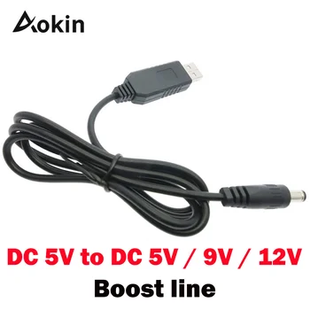 USB Power Boost Linia de 5V DC-DC 5V / 9V / 12V Pas Modulul Convertor USB Cablu Adaptor 2.1x5.5mm Plug pentru Arduino WIFI