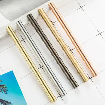 0,5 mm Alamă Afaceri Semnătură de Pix de Culoare Solidă de Bambus Cadouri Rollerball Pen Student Papetărie, Rechizite de Birou