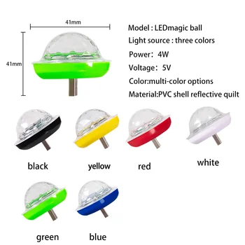 1/BUC LED-uri USB Masina atmosferă de lumină Portabile Petrecere de Familie Bile Colorate de Lumină Bar, Club, Scena Efect de Lampă de Muzică lumina de Noapte 2