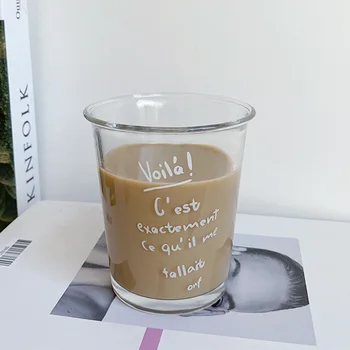 1 Bucata Creative Grele Pahar Tumbler Cupa Stil francez poftă Bună Cafea cu Gheață și Suc de Pahare de Apă Cupa 320ml 3