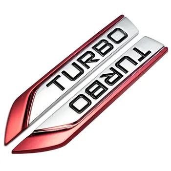 1 Pereche 3D Metal TURBO Emblema, Insigna Decal Fender Parte Auto Aripa Styling Pentru ST RS, Fiesta, Mondeo Tuga Fusion 2 comenzi