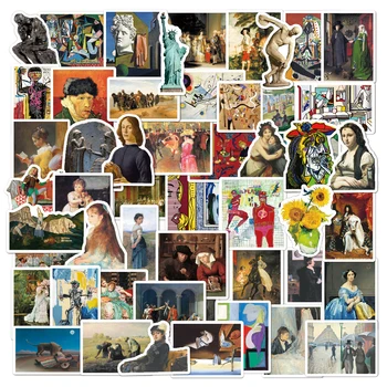 10/30/52pcs Artist Pictură în Ulei de Arta lui Van Gogh David Autocolante Estetice Graffiti Telefon, Laptop, Frigider, Mașină de Bagaje Decal Autocolant Jucărie