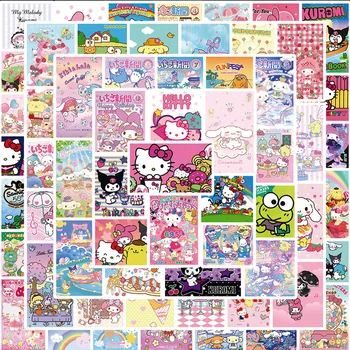 10/30/62pcs Sanrio Hello Kitty melodia Mea Kuromi Autocolante Kawaii Desene animate Fete de Poster Decalcomanii DIY Jurnal Laptop pentru Copii de Telefon Autocolant