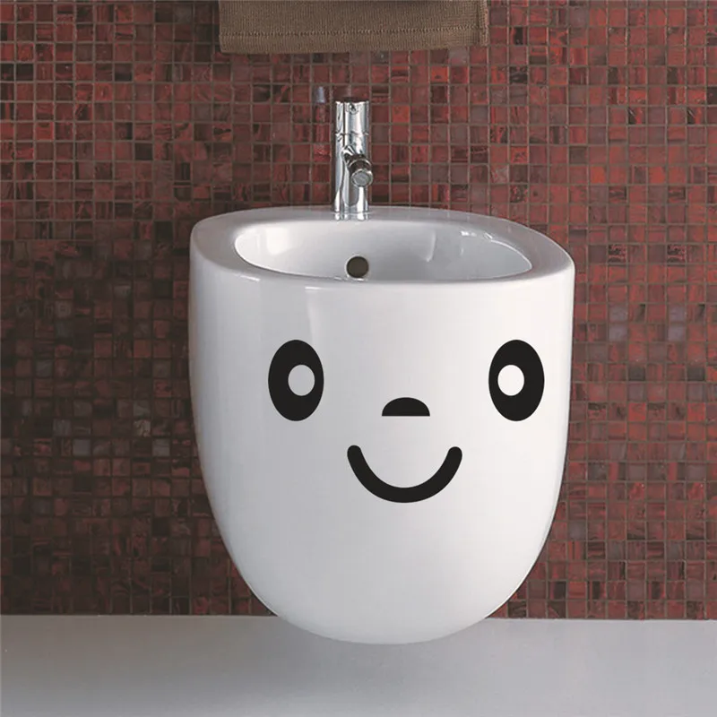 Zâmbet fata de Toaletă autocolante diy personalizate de mobilier decoratiuni perete decalcomanii frigider, mașină de spălat autocolant Baie Masina Cadou 3