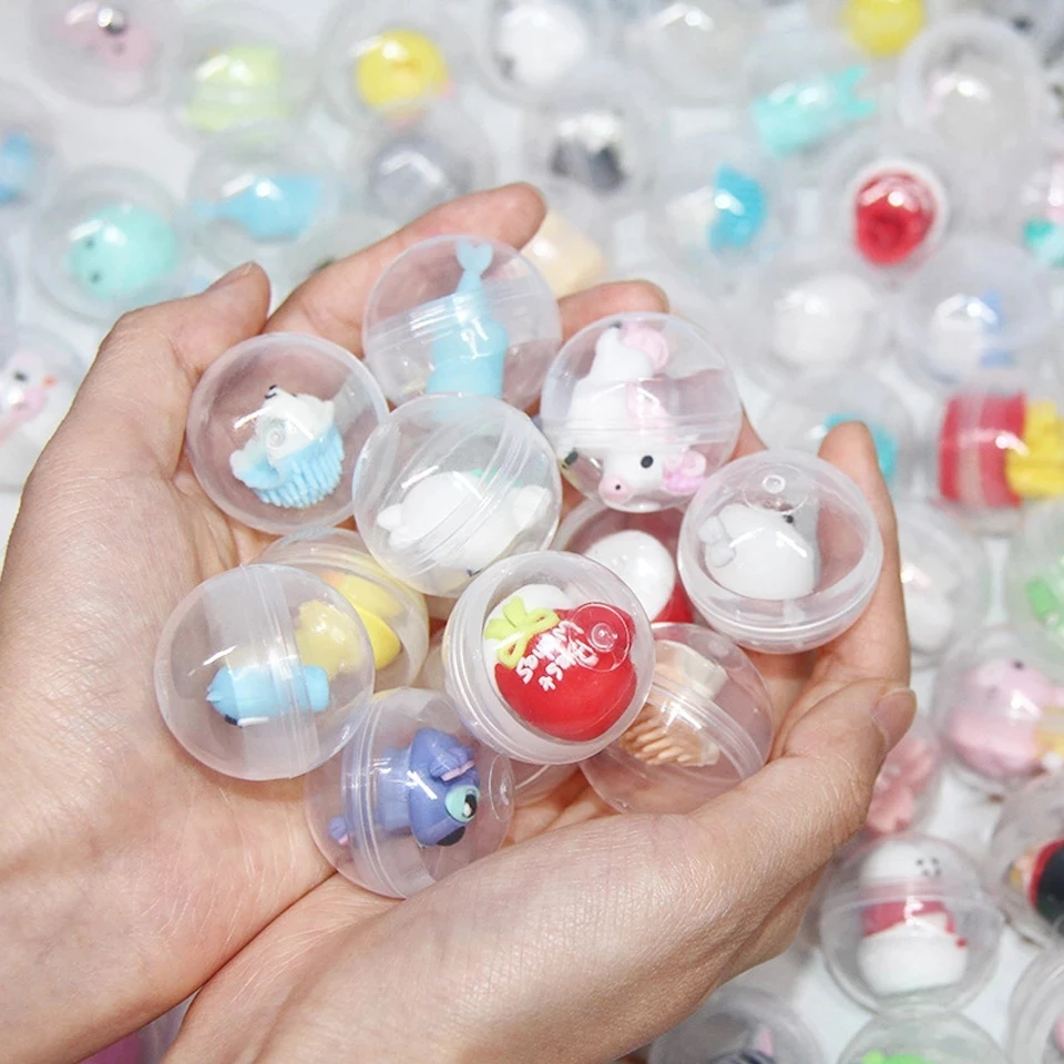 32MM Plastic Transparent Surpriză Mingea Capsule Jucărie Orb Cutie Figura Jucării Pentru automatele de Coajă de ou Gol Papusa Minge Copii Cadou 4