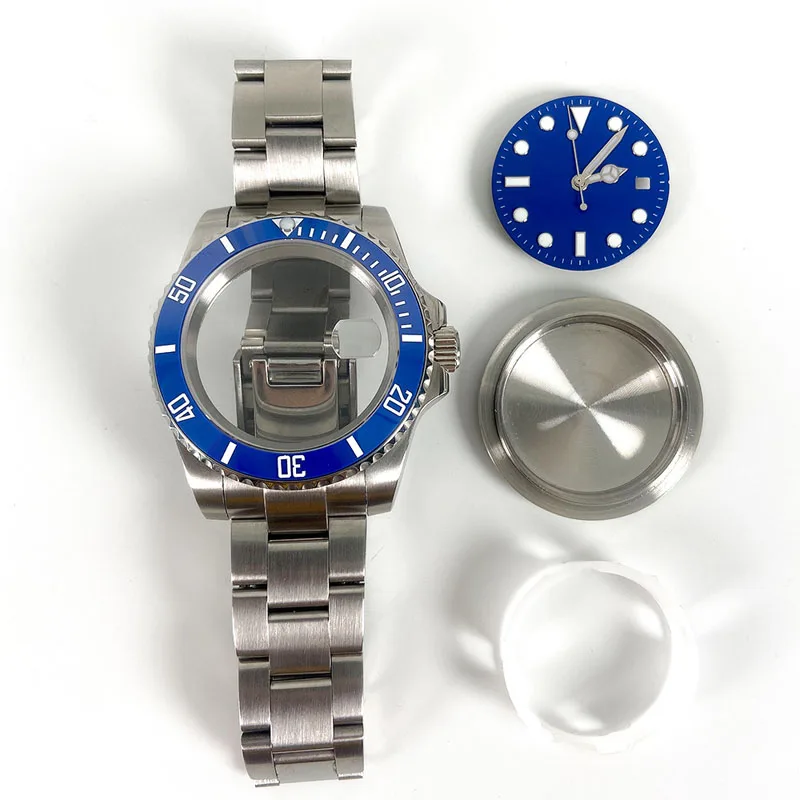 Accesorii ceas 40mm din Oțel Inoxidabil Coajă de Sticlă de Safir Set pentru Bărbați Ceas Mecanic 8215 2813 2