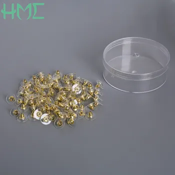100buc 7x11mm Cercel Constatările Post Nuci Rhodium Placat cu Aur Cercei Stud Dop de Prize Pentru Bijuterii DIY Accesorii 1