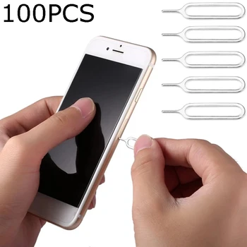 100BUC Universal Telefon Mobil Cardul de Ștergere de Pin Subțire Tăvița Cartelei SIM Eject Instrument pentru IPhone, Samsung, Xiaomi Cartela SIM Instrument de Ștergere de