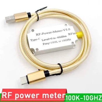 100K-10GHZ USB, RF power meter V5 USB de comunicare de date de export de Energie detector de Amplitudine software de măsurare PENTRU Ham Radio