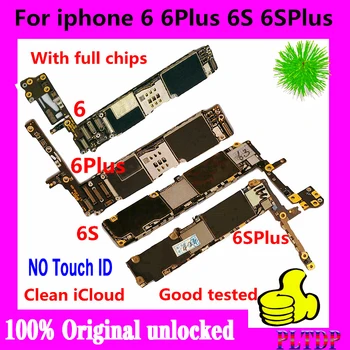 100％ Original Placa de baza pentru iphone 6 6PLUS 6S 6SPlus Placa de baza deblocat icloud Nu Logica bord cu Chips-uri de Sistem IOS test bun