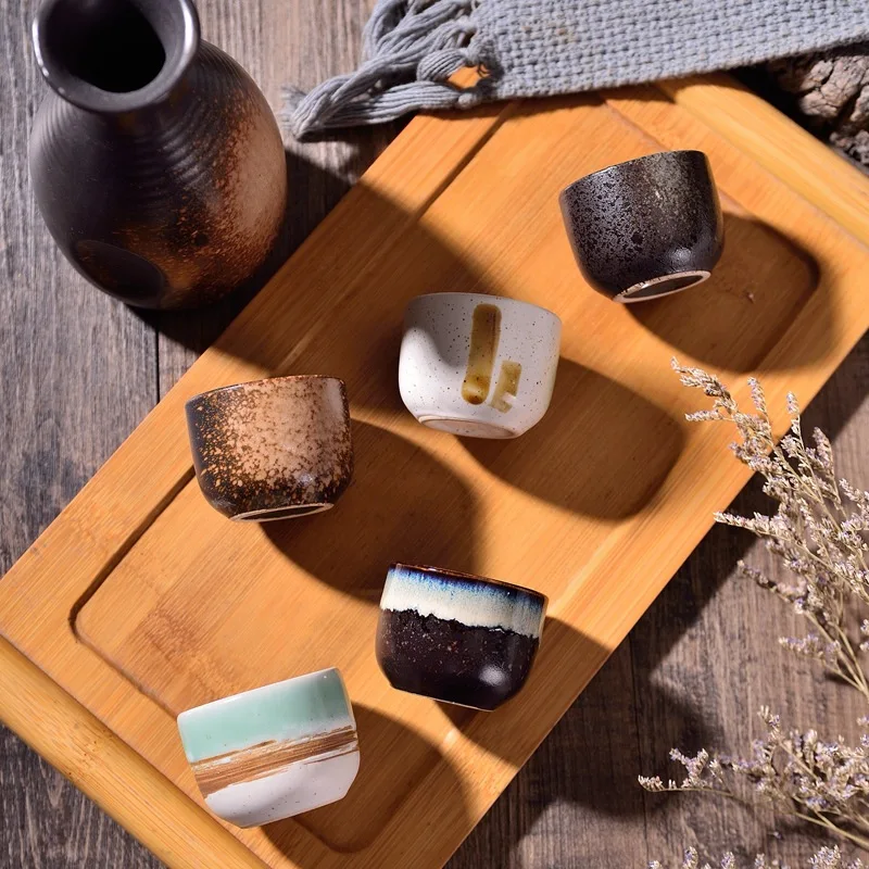 Pictate Manual Ceramica Cana De Cafea În Stil Japonez Dragul De Vin Cupe Mici De Creație Tradițională De Epocă Ceașcă De Ceai Din Porțelan Cești De Espresso 0