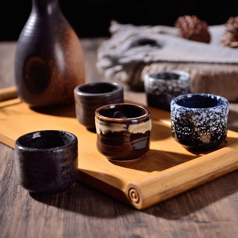 Pictate Manual Ceramica Cana De Cafea În Stil Japonez Dragul De Vin Cupe Mici De Creație Tradițională De Epocă Ceașcă De Ceai Din Porțelan Cești De Espresso 3