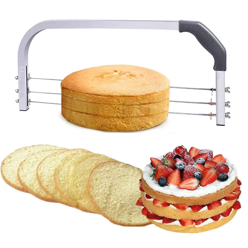 Reglabil de Tort de Egalizare din Oțel Inoxidabil de Tort se Taie Slicer 3Blades Taie Vazut DIY Unt Pâine Separator de produse de Patiserie de Cuțit de Bicarbonat de Accesorii