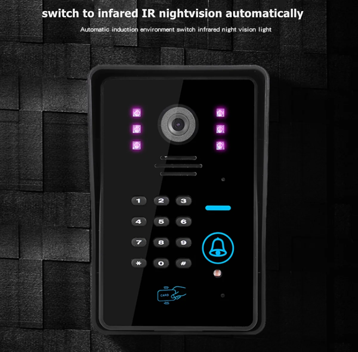 Video de telefon de intrare interfon pentru acasă ușa apartamentului telefon soneria parola camera de la distanță fără Fir Sistem de Control Acces RFID 2