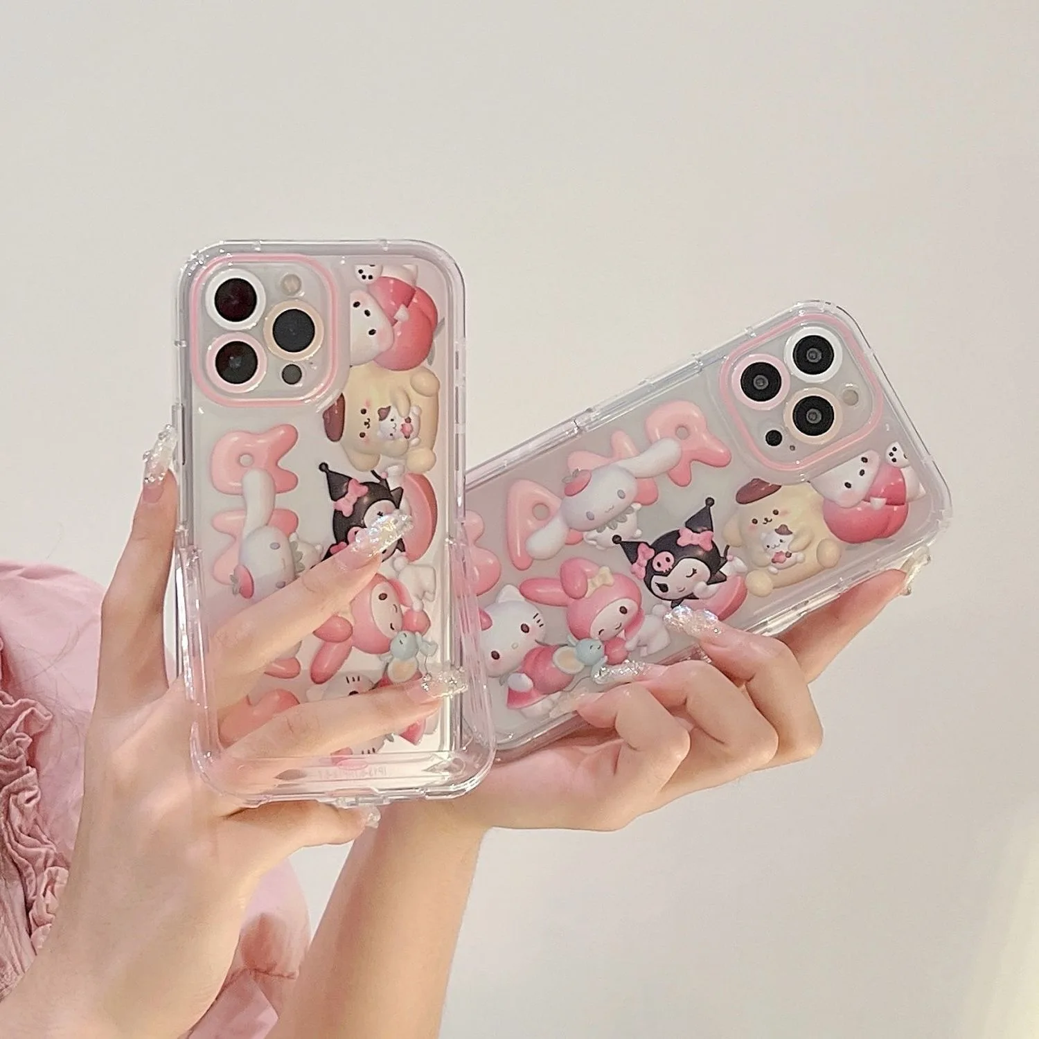Desene animate Drăguț Sanrio Hello Kitty Cinnamoroll Kuromi Cu Suport de Telefon Caz Pentru iPhone 14 13 12 11 Pro Max Capacul din Spate Y2k Fata