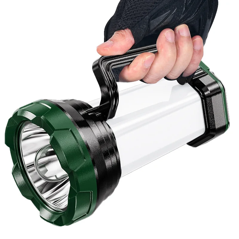 De mare Putere Lanterna Luminos în aer liber Portabil cu Rază Lungă de Iluminat USB Reîncărcabilă lumina Reflectoarelor Impermeabil Patrulă de Noapte, Proiector 4
