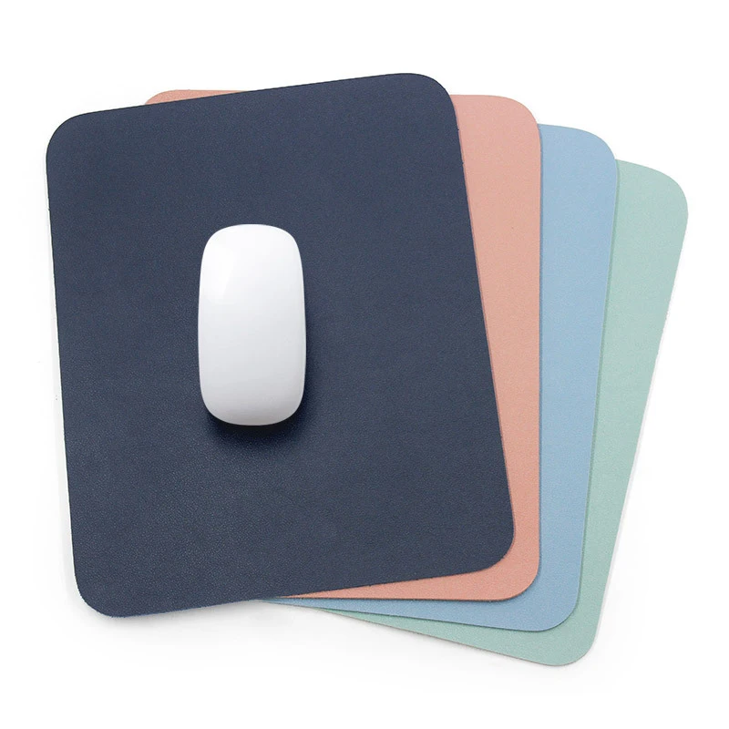 Simplu Solid de Culoare din Piele PU Mouse-ul Mat Anti-alunecare rezistent la apa 25*21cm Mouse Pad Rechizite de Birou Accesorii de Birou Set 1