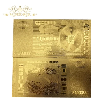 10buc/lot Aur 24k Placate cu Aur Euro în Bancnote de Un Milion de EURO Bancnote False Bani Meșteșugurilor de Artă pentru Cadouri