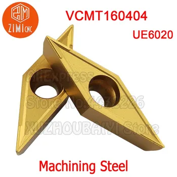 10buc VCMT160404 UE6020 Insertii Carbură VCMT331 Instrumente de Cotitură Externe Insertii Carbură CNC Cutter Lathe VCMT 160404 pentru Oțel 0