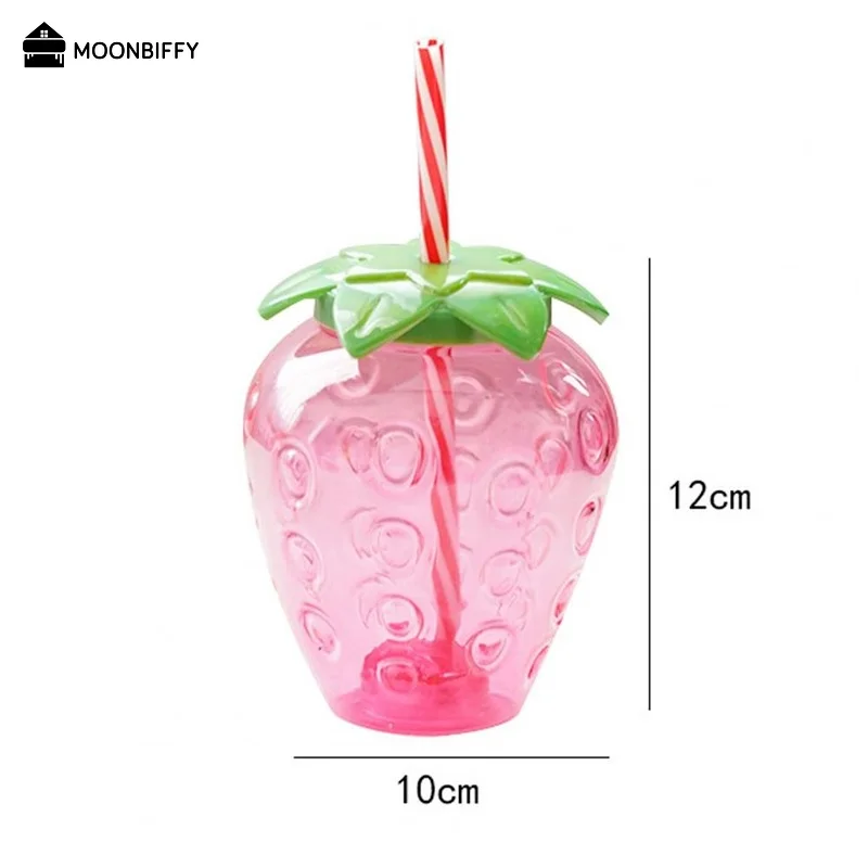 500ml de Vară Drăguț Ceașcă de Căpșuni Paie Sticla de Apa pentru Fete BPA FREE Desene animate Suc de Cafea cu Lapte Paie Cupa pentru Acasă Drinkware 5